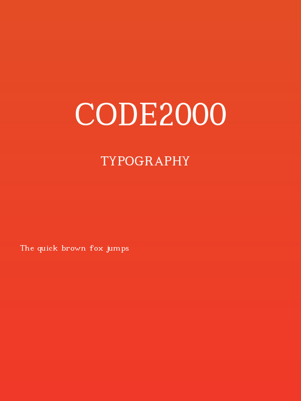 Code2000 Poster