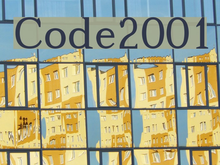 Code2001 Font examples