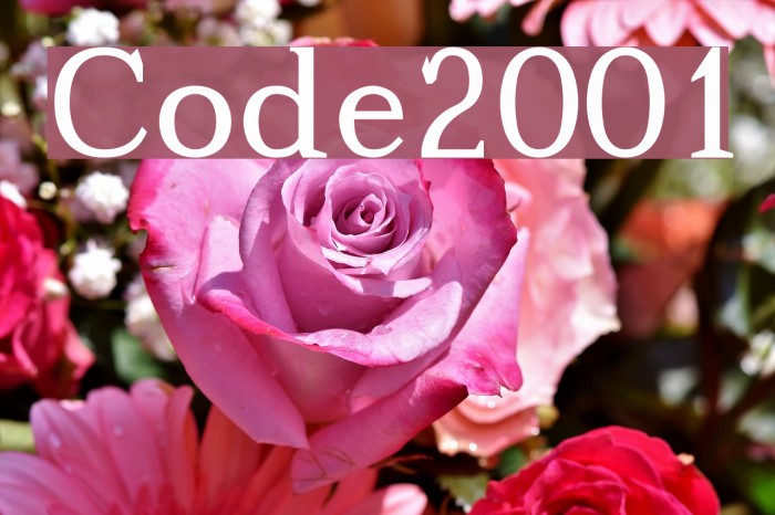 Code2001 Font examples