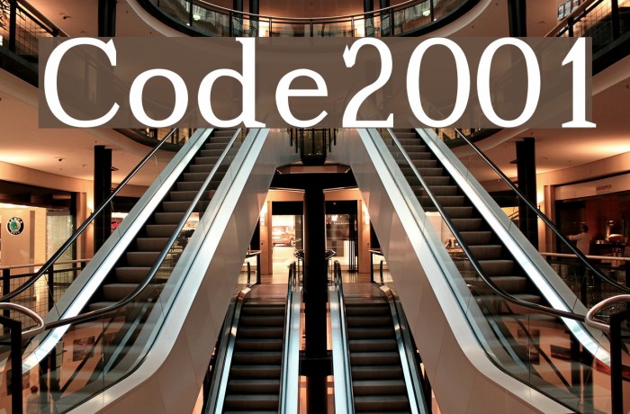 Code2001 Font examples