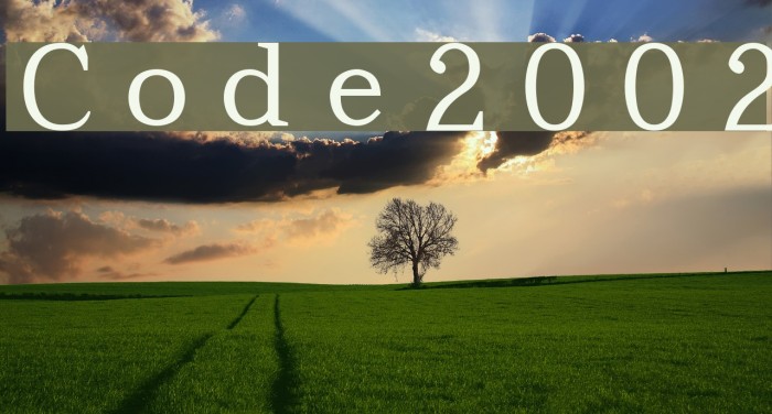 Code2002 Font examples