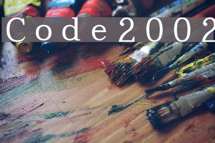 Code2002 Font examples
