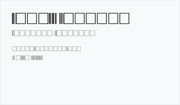 Code39 Regular Business Card