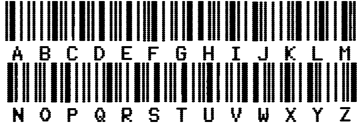 Code3X-DotImpact Font LOWERCASE