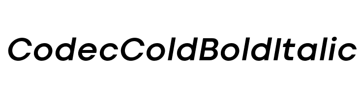 Codec Cold Bold Italic  フリーフォントのダウンロード