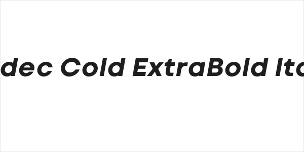 Codec Cold ExtraBold Italic Logo
