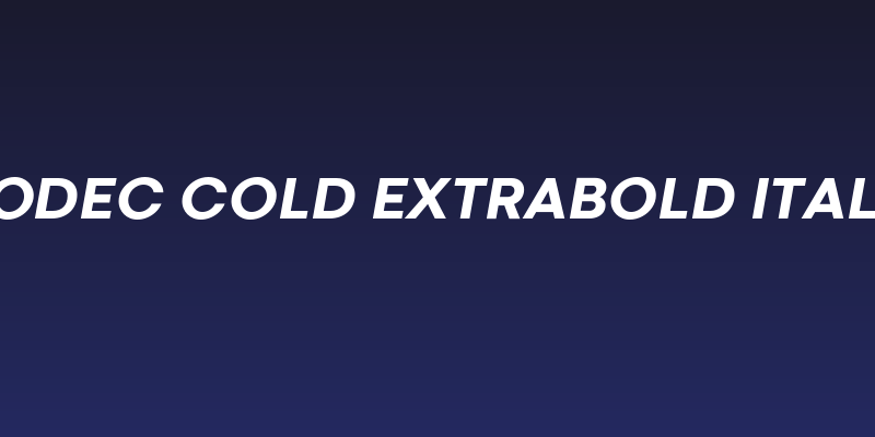 Codec Cold ExtraBold Italic Social Header