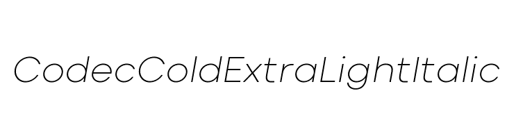 Codec Cold ExtraLight Italic Font