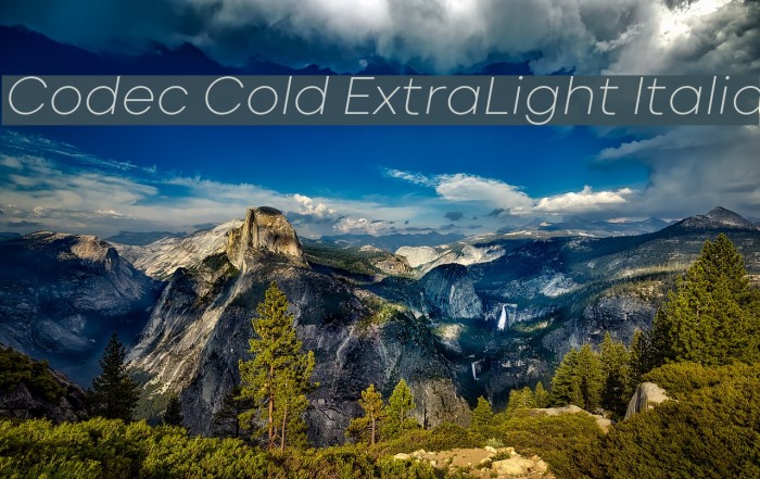 Codec Cold ExtraLight Italic Font examples