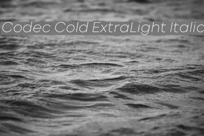 Codec Cold ExtraLight Italic Font examples