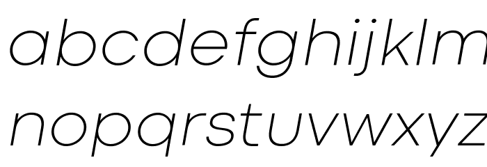 Codec Cold ExtraLight Italic Font LOWERCASE