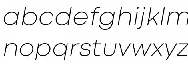 Codec Cold ExtraLight Italic Schriftart Kleinbuchstaben