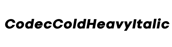 Codec Cold Heavy Italic  لخطوط تنزيل
