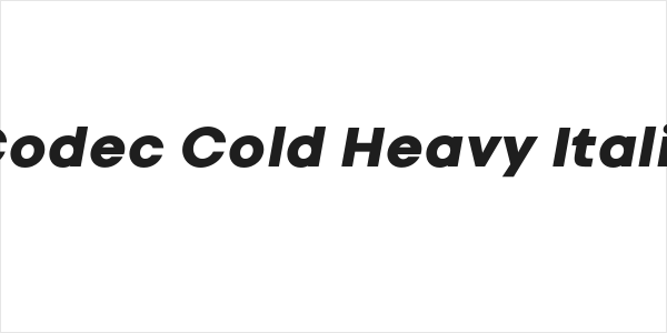 Codec Cold Heavy Italic Logo