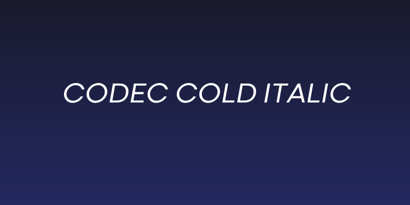 Codec Cold Italic Social Header