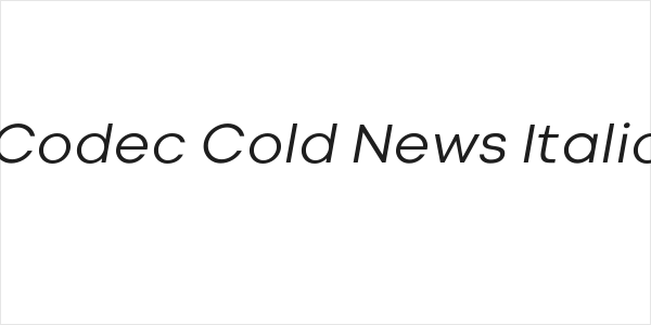 Codec Cold News Italic Logo