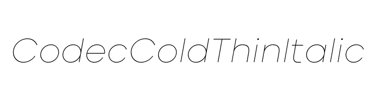 Codec Cold Thin Italic  नि: शुल्क फ़ॉन्ट्स डाउनलोड