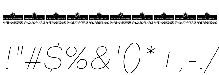 Codec Cold Thin Italic Font OTHER CHARS