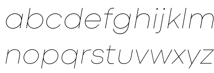 Codec Cold Thin Italic Font LOWERCASE