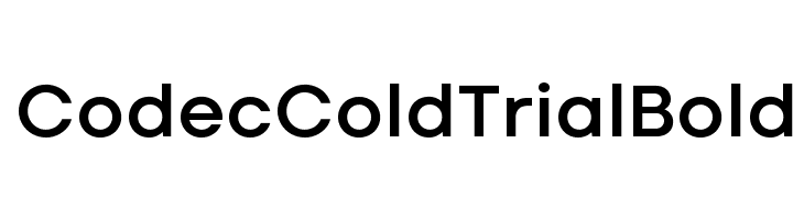 Codec Cold Trial Bold Font
