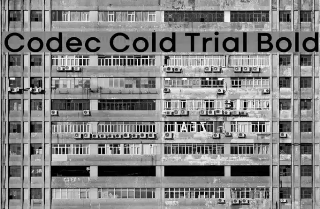 Codec Cold Trial Bold Font examples