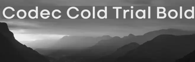 Codec Cold Trial Bold Font examples