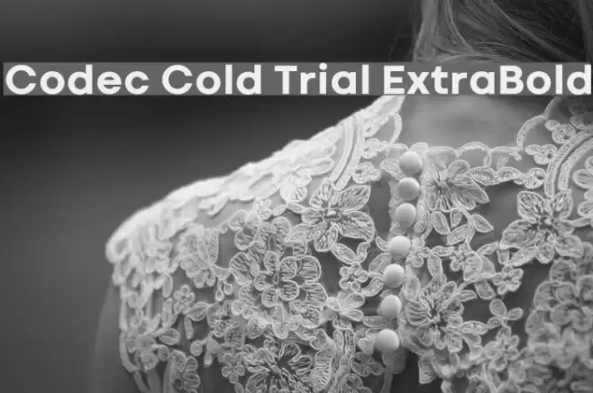 Codec Cold Trial ExtraBold Font examples