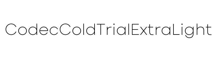 Codec Cold Trial ExtraLight Font