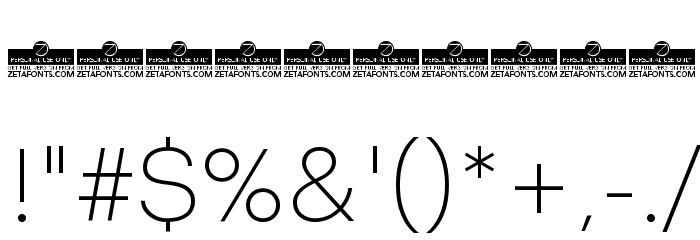 Codec Cold Trial ExtraLight Font OTHER CHARS