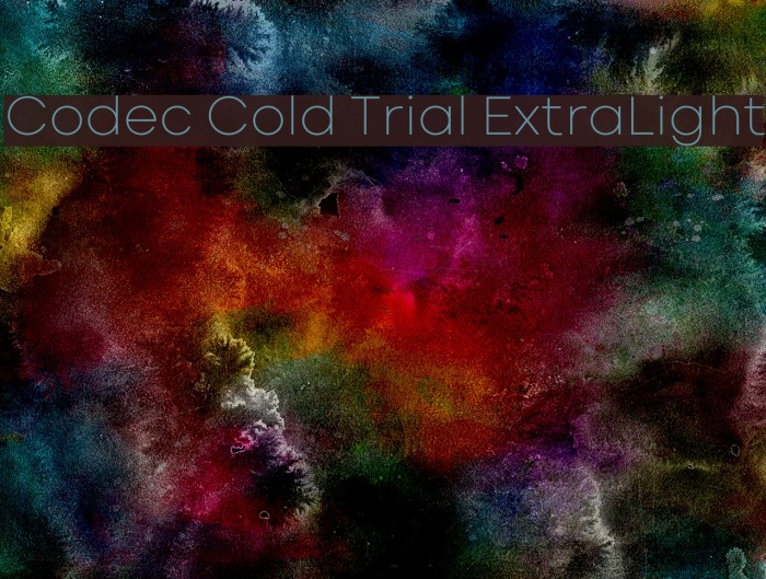 Codec Cold Trial ExtraLight Font examples