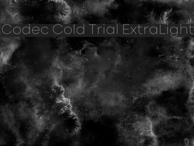 Codec Cold Trial ExtraLight Font examples