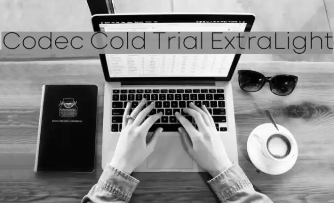 Codec Cold Trial ExtraLight Font examples