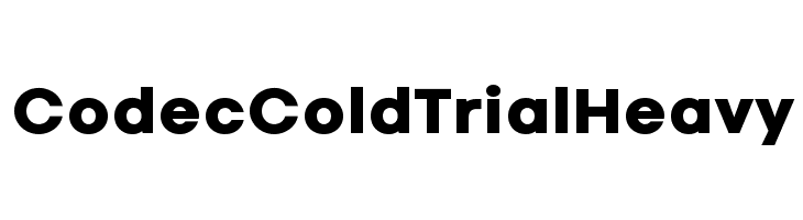 Codec Cold Trial Heavy Font