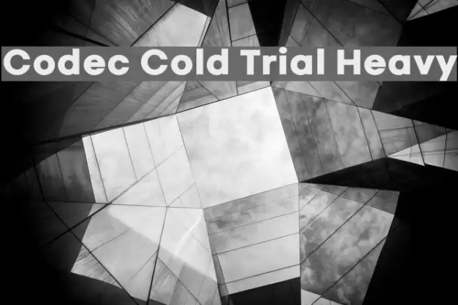 Codec Cold Trial Heavy Font examples
