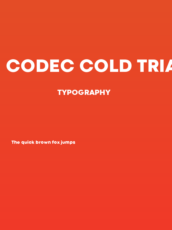 Codec Cold Trial Heavy Poster