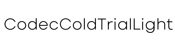 Codec Cold Trial Light Font