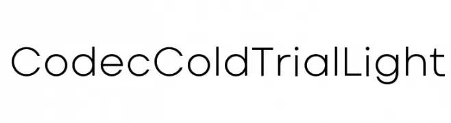 Codec Cold Trial Light  Frei Schriftart Herunterladen