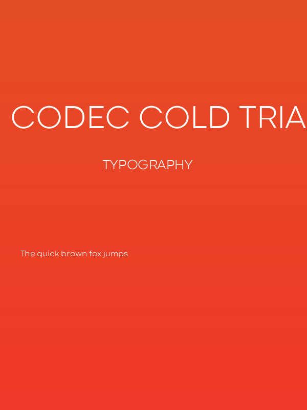 Codec Cold Trial Light Poster
