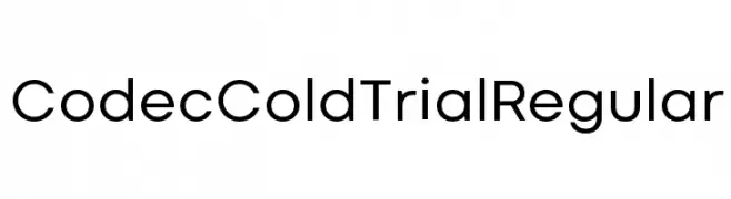 Codec Cold Trial Regular  Frei Schriftart Herunterladen