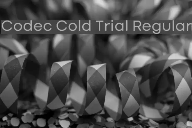 Codec Cold Trial Regular Font examples