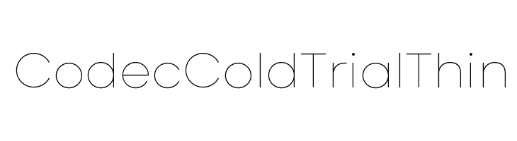 Codec Cold Trial Thin Schriftart