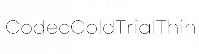 Codec Cold Trial Thin  Frei Schriftart Herunterladen