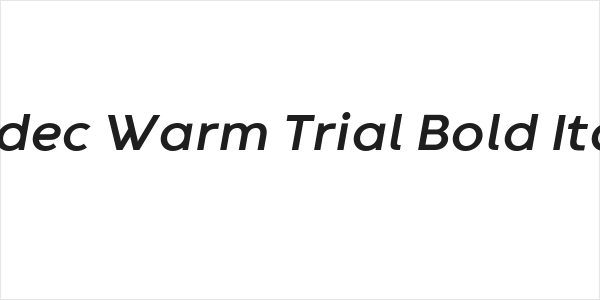 Codec Warm Trial Bold Italic Logo