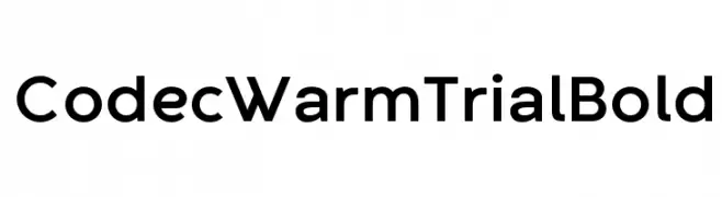 Codec Warm Trial Bold  Frei Schriftart Herunterladen