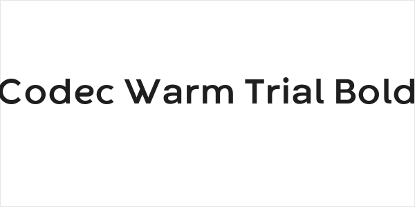 Codec Warm Trial Bold Logo