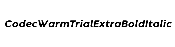 Codec Warm Trial ExtraBold Italic Font