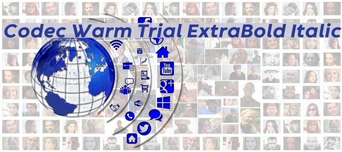 Codec Warm Trial ExtraBold Italic Font examples