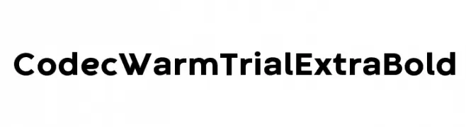Codec Warm Trial ExtraBold  Frei Schriftart Herunterladen