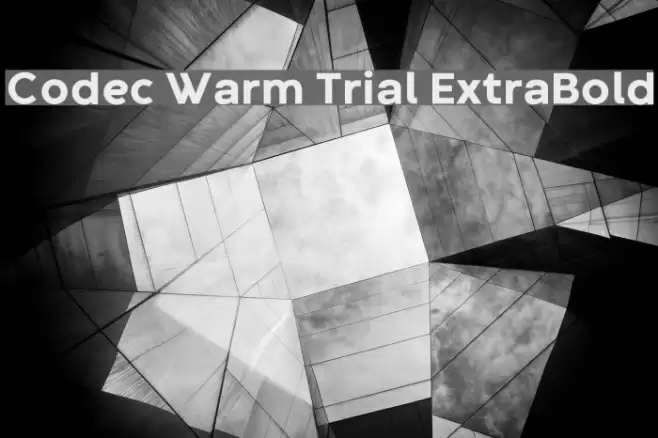 Codec Warm Trial ExtraBold Font examples