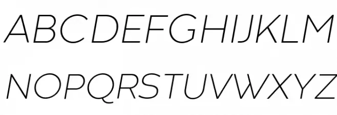 Codec Warm Trial ExtraLight Italic خط أحرف كبيرة